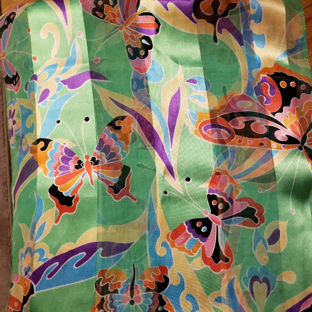 Butterfly Scarf, Retro Mod, 12 1/2" x 59"